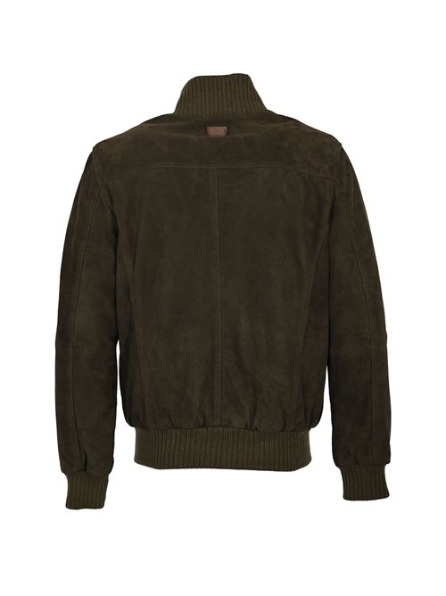 Bomber Compiano in pelle scamosciata HAND PICKED | COMPIANO 03217  N480_Testa di Moro